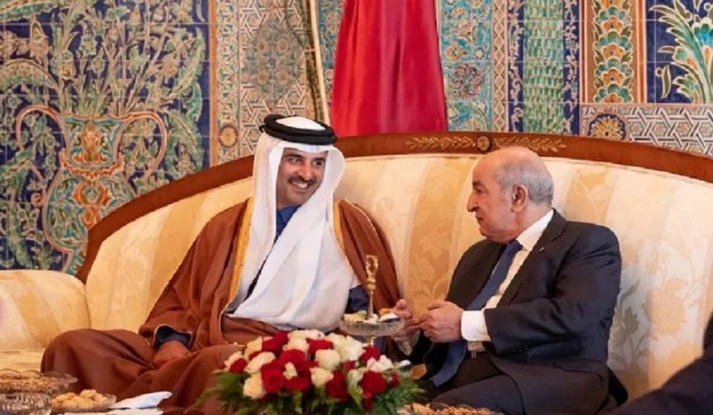 HH The Amir Receives Phone Call from Algerian President